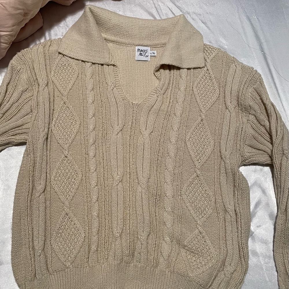 PRINCESS POLLY CABLE KNIT SWEATER